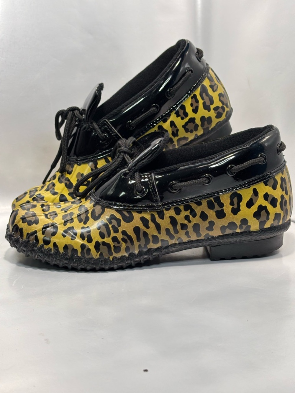 Corkys Women's US Size 6 Moccasin Style Rain Boot Leopard Print